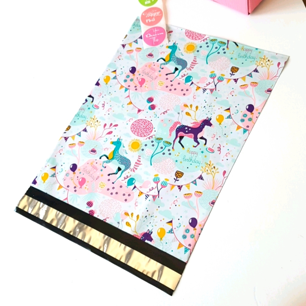 25 pcs Unicorn Poly Mailers 10"x13" inches